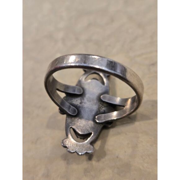 Vintage Bell Trading Post Hematite 925 Sterling Silver Native American Ring, 7.5 - Picture 5 of 7